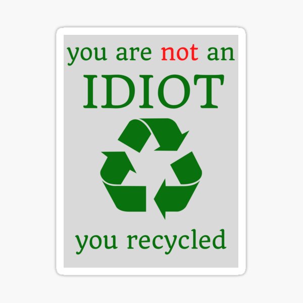 You are an idiot Sticker for Sale by Skillers3