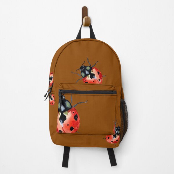 Item preview, Ladybug red nature pattern a watercolor sketch red designed and sold by Yana Mustafina | Boho Soulful Designs.