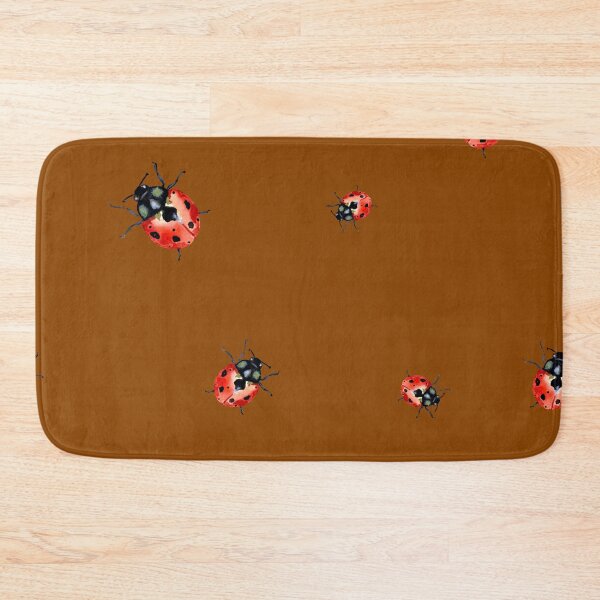 Item preview, Ladybug red nature pattern a watercolor sketch red designed and sold by Yana Mustafina | Boho Soulful Designs.