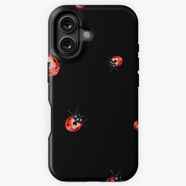 Item preview, Ladybug red nature pattern a watercolor sketch black designed and sold by calligramus.