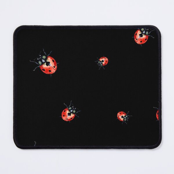 Item preview, Ladybug red nature pattern a watercolor sketch black designed and sold by Yana Mustafina | Boho Soulful Designs.