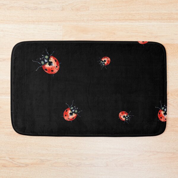 Item preview, Ladybug red nature pattern a watercolor sketch black designed and sold by Yana Mustafina | Boho Soulful Designs.