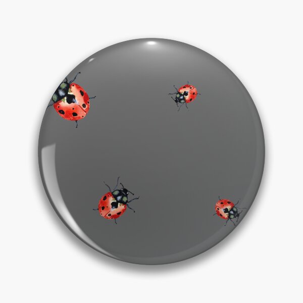 Item preview, Ladybug red nature pattern a watercolor sketch grey designed and sold by Yana Mustafina | Boho Soulful Designs.