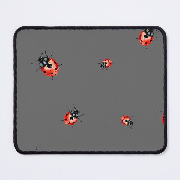 Item preview, Ladybug red nature pattern a watercolor sketch grey designed and sold by Yana Mustafina | Boho Soulful Designs.