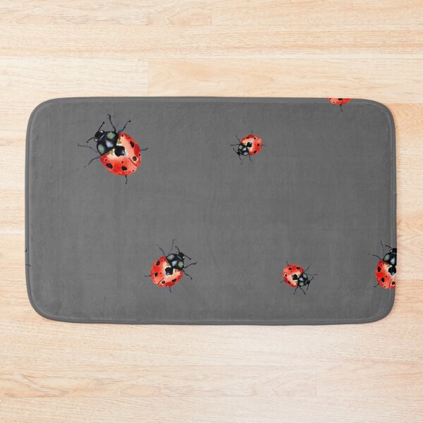 Item preview, Ladybug red nature pattern a watercolor sketch grey designed and sold by Yana Mustafina | Boho Soulful Designs.