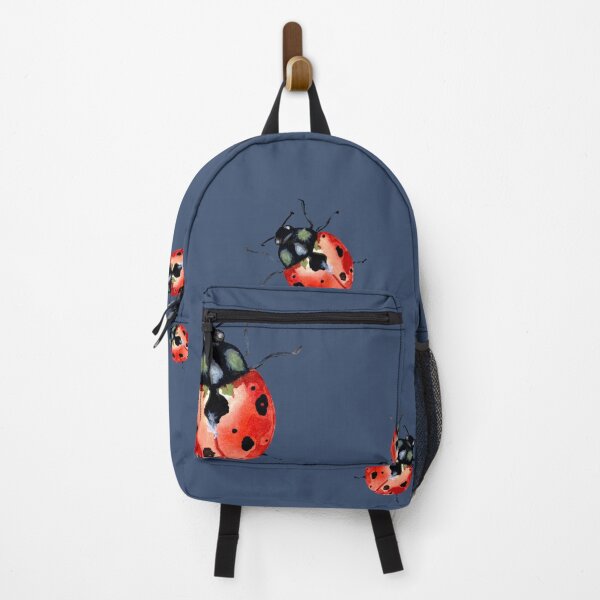 Item preview, Ladybug red nature pattern a watercolor sketch violet designed and sold by Yana Mustafina | Boho Soulful Designs.