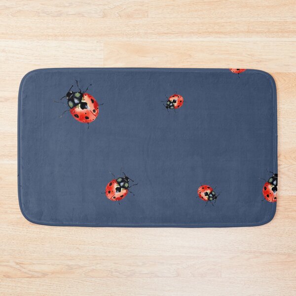 Item preview, Ladybug red nature pattern a watercolor sketch violet designed and sold by Yana Mustafina | Boho Soulful Designs.