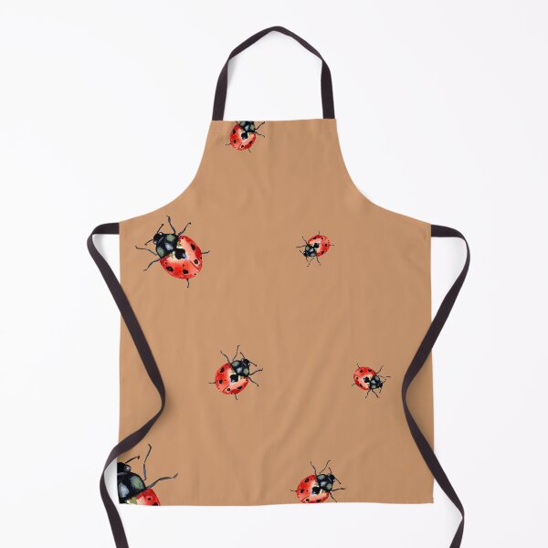 Item preview, Ladybug red nature pattern a watercolor sketch peach designed and sold by Yana Mustafina | Boho Soulful Designs.