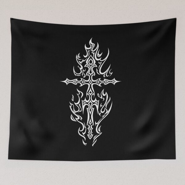 Item preview, Alt Gothic Cross Mall Y2K Trad Goth Punk Grunge Fire Flames designed and sold by FalkDania.
