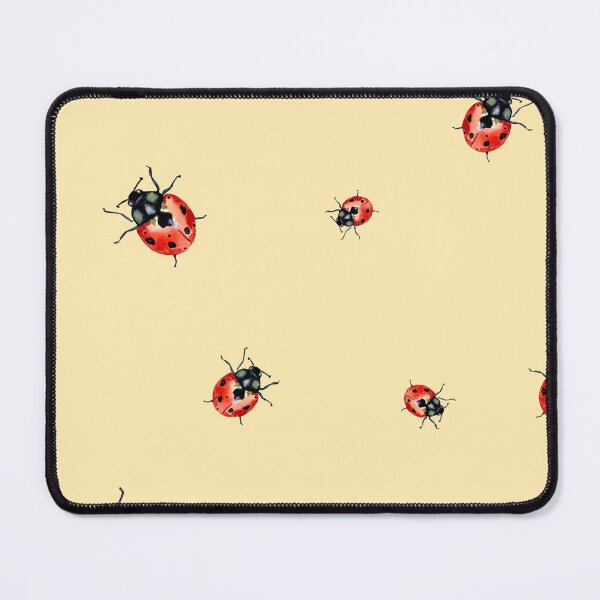 Item preview, Ladybug red nature pattern a watercolor sketch yellow designed and sold by Yana Mustafina | Boho Soulful Designs.