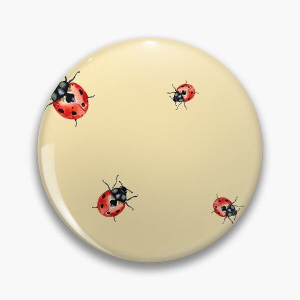 Item preview, Ladybug red nature pattern a watercolor sketch yellow designed and sold by Yana Mustafina | Boho Soulful Designs.