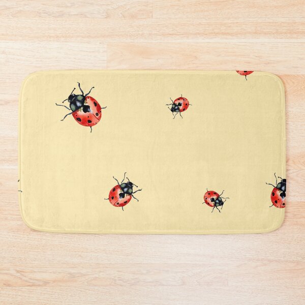 Item preview, Ladybug red nature pattern a watercolor sketch yellow designed and sold by Yana Mustafina | Boho Soulful Designs.