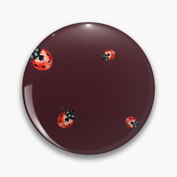 Item preview, Ladybug red nature pattern a watercolor sketch plum designed and sold by Yana Mustafina | Boho Soulful Designs.