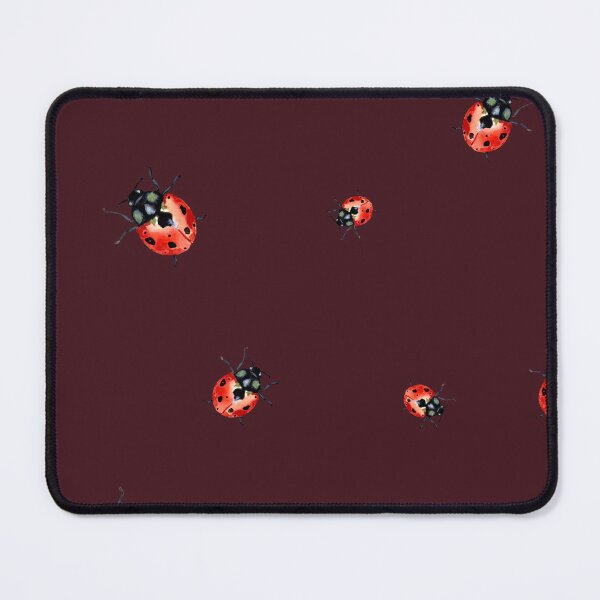 Item preview, Ladybug red nature pattern a watercolor sketch plum designed and sold by Yana Mustafina | Boho Soulful Designs.