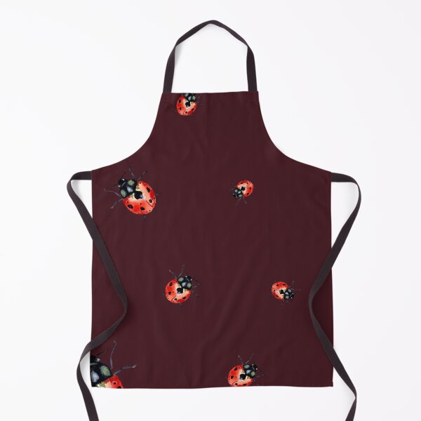 Item preview, Ladybug red nature pattern a watercolor sketch plum designed and sold by Yana Mustafina | Boho Soulful Designs.