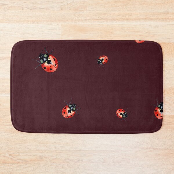Item preview, Ladybug red nature pattern a watercolor sketch plum designed and sold by Yana Mustafina | Boho Soulful Designs.