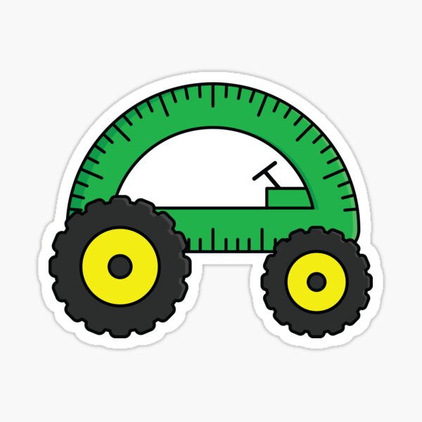 "Protractor Pun Wordplay" Sticker for Sale by ambertanderes Redbubble