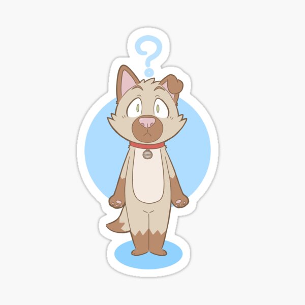 question mark dog meme Sticker for Sale by BoomerStickers