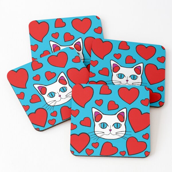 Item preview, Kitty Love Hearts designed and sold by Lois Eastlund.