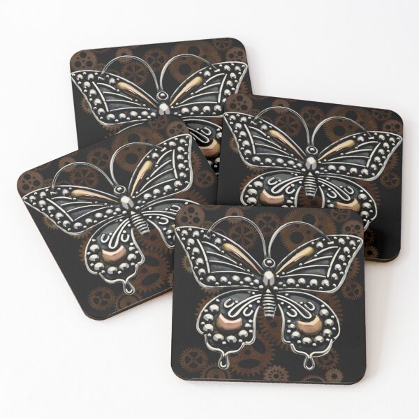 Item preview, Steampunk gears and butterfly designed and sold by Gothic Fantasy.