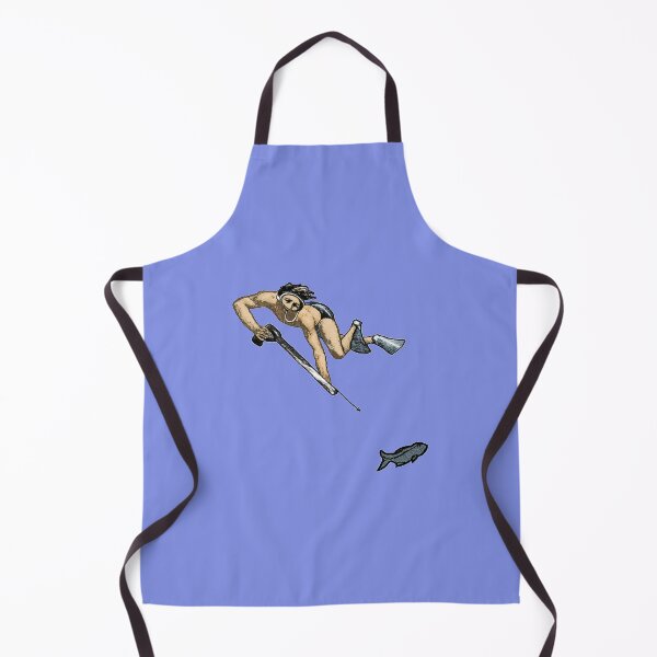 Item preview, Vintage Spearfishing Freediving Diver with a Speargun and a Fish URM designed and sold by urmaddad.