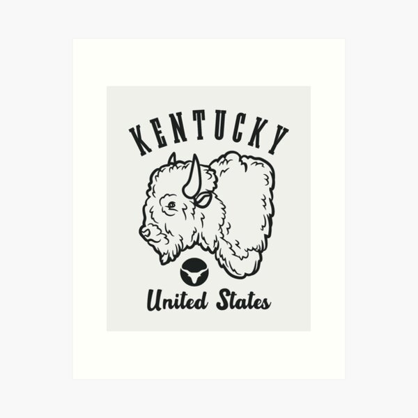 Item preview, Vintage-Style Kentucky United States Buffalo / Bison (Black) designed and sold by WesternLocales.