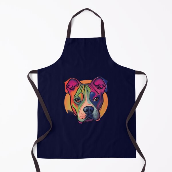 Item preview, Retro Sunset Colorful Pit Bull designed and sold by Alex-JuJu.