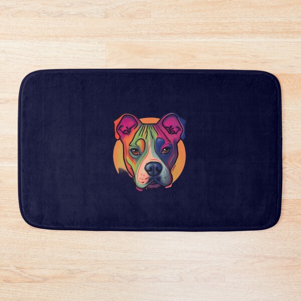 Item preview, Retro Sunset Colorful Pit Bull designed and sold by Alex-JuJu.