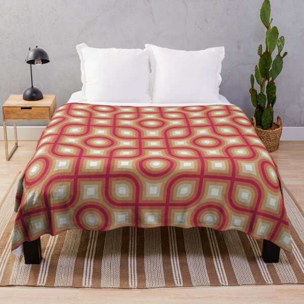 Aperçu de l'œuvre Motif abstrait blanc vif Viva Magenta créée et vendue par PatternSalad.
