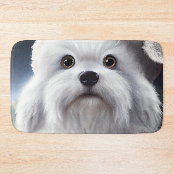 Item preview,  Christmas Bolognese Dog Wearing A Santa Hat designed and sold by ZenEverAI.