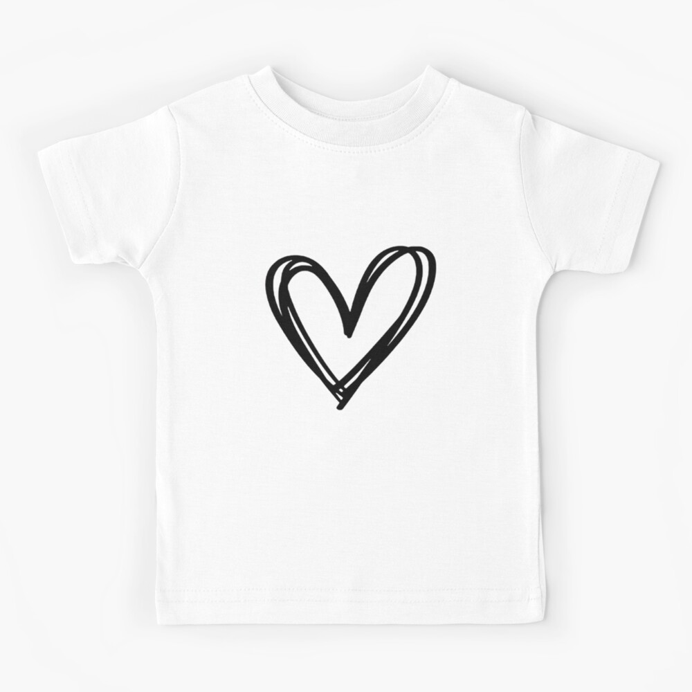 Cartoon Hand Drawn Kids Love Heart T shirt 15738487 PNG