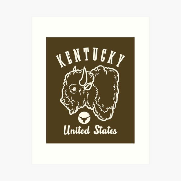 Item preview, Vintage-Style Kentucky United States Buffalo / Bison (Beige) designed and sold by WesternLocales.