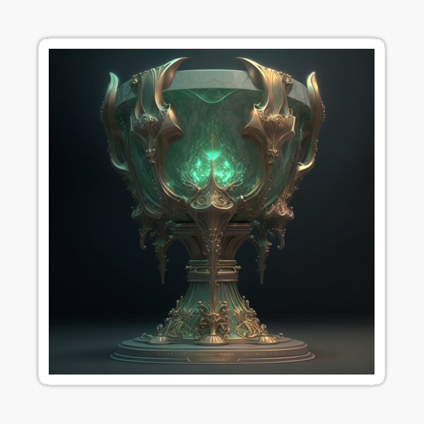 Gold Tone Communion Standing Cross Chalice Statue With JHS Emblem - 2.5 Inch Religious Decor