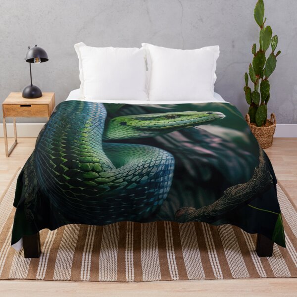 Item preview, Green mamba in a forest designed and sold by RK - Shop.