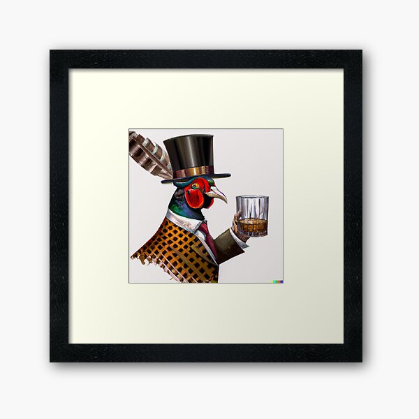 Item preview, Pheasant Drinking Whisky designed and sold by DreamScapeBazar.