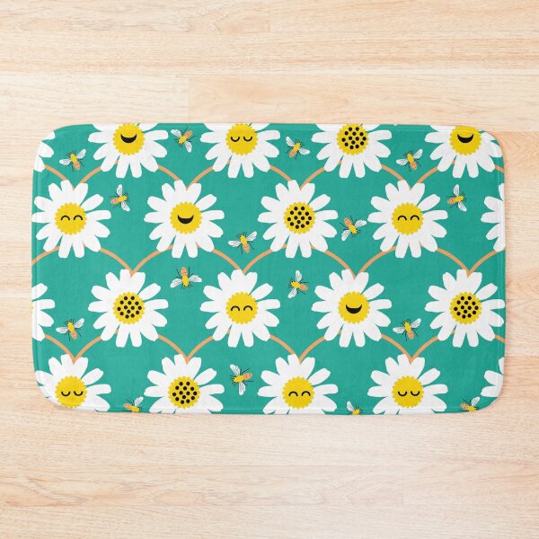 Item preview, White Chamomile on Mint Green designed and sold by Insvy Design Studio.