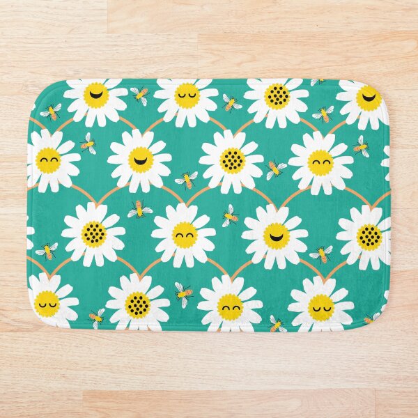 Item preview, White Chamomile on Mint Green designed and sold by Insvy Design Studio.