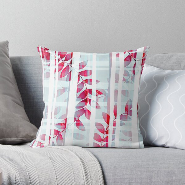 Abstract Foliage Pattern Throw Pillow
