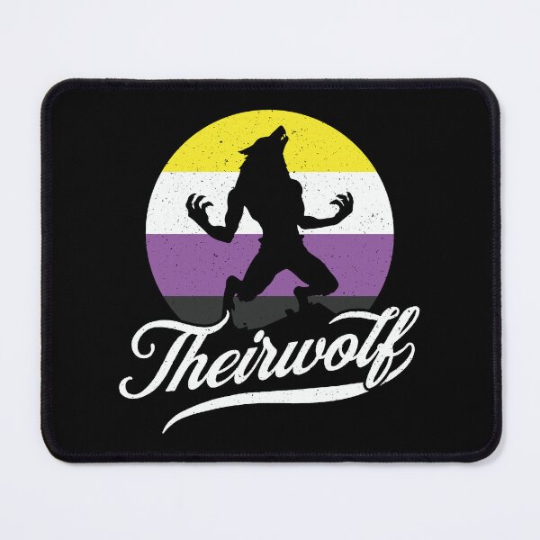 Item preview, Theirwolf Non Binary Pride Nonbinary NB Enby Flag designed and sold by Queer Pride Shop.