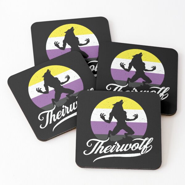 Item preview, Theirwolf Non Binary Pride Nonbinary NB Enby Flag designed and sold by Queer Pride Shop.