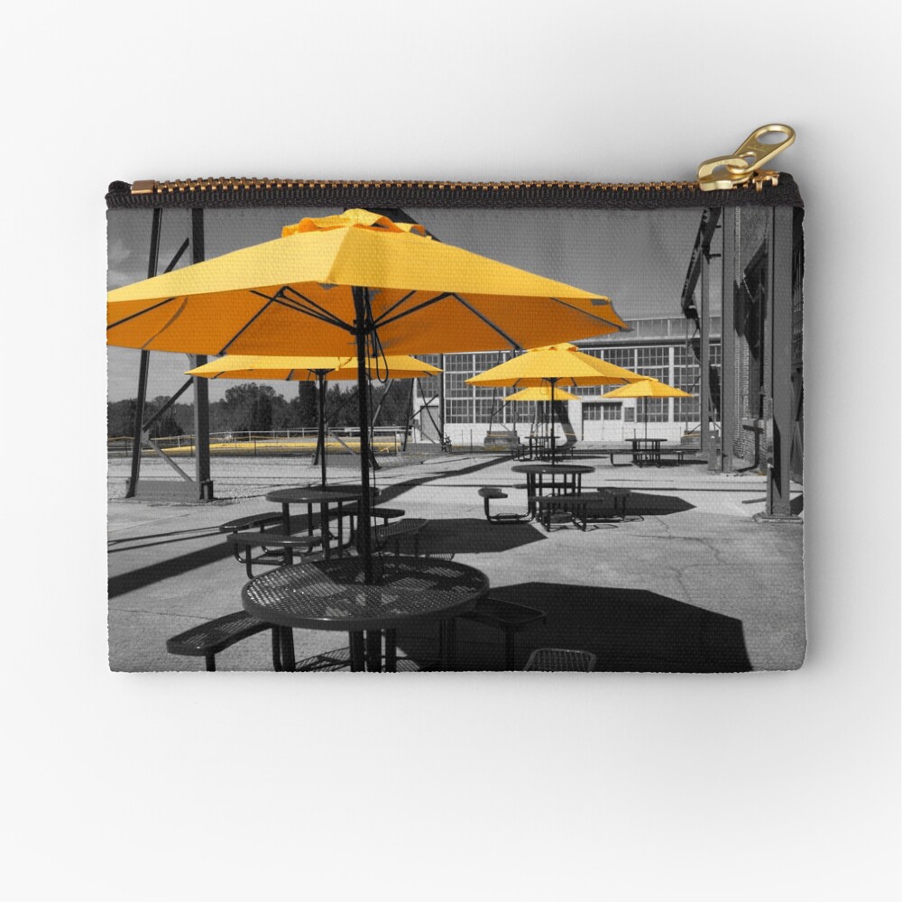 Yellow Umbrellas Zipper Pouch