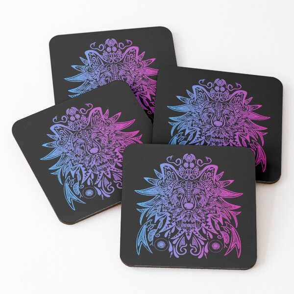 Item preview, Colorful Wolf Mandala designed and sold by MMwolfdogden.