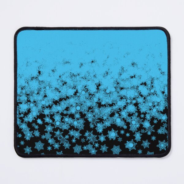 Item preview, Blizzard - Icy blue snowflakes on a black background designed and sold by illustratious.