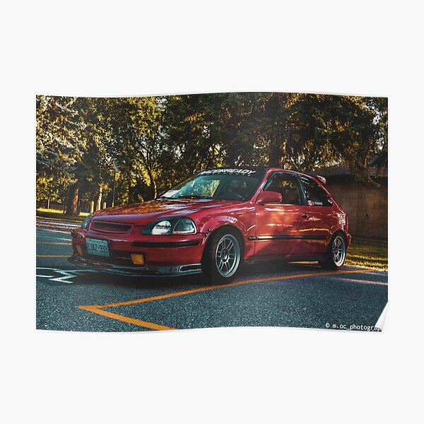 "Honda civic hatchback " Poster for Sale by Mocphotography Redbubble