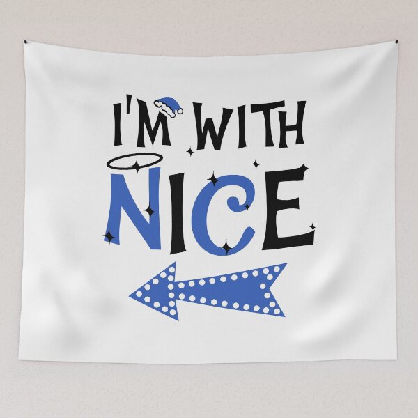 Item preview, I'm with Nice Funny Couples Christmas Matching T-shirt designed and sold by KsuAnn.