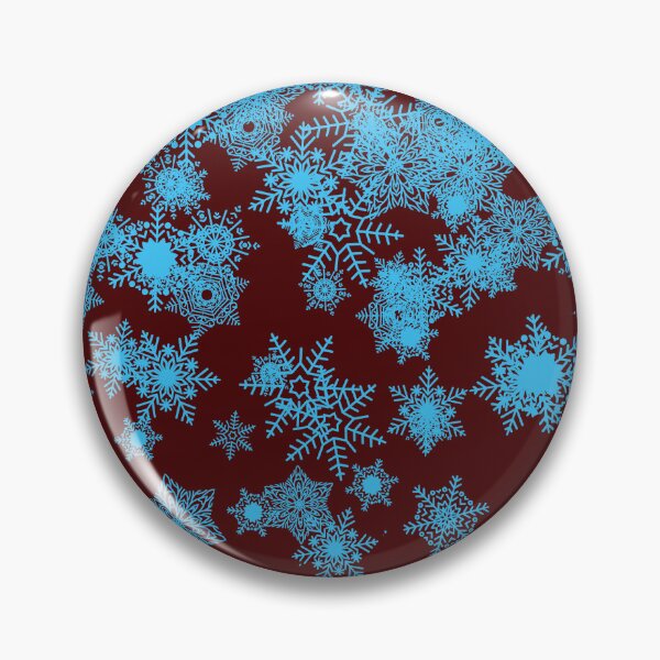Item preview, Blizzard - Icy blue snowflakes on a maroon background designed and sold by illustratious.
