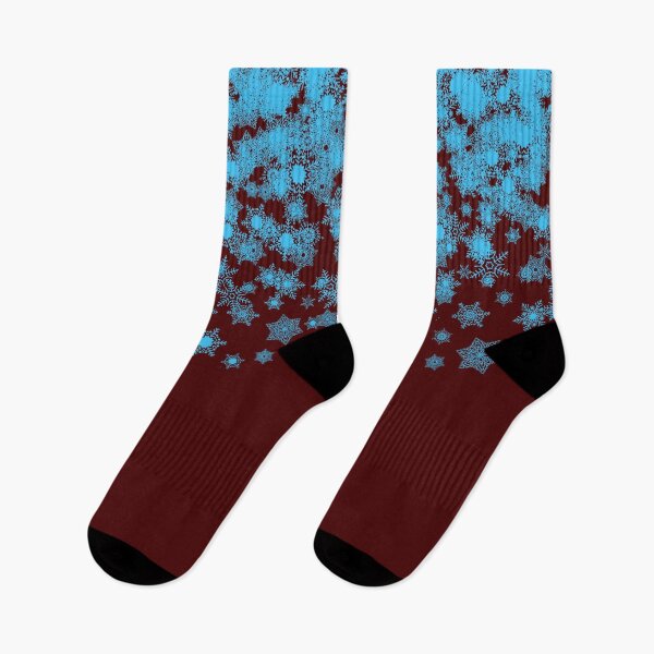 Item preview, Blizzard - Icy blue snowflakes on a maroon background designed and sold by illustratious.