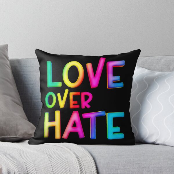 Item preview, Love Over Hate Rainbow Gradient Sans Serif Typography Inspirational Quote designed and sold by Cawaiico.