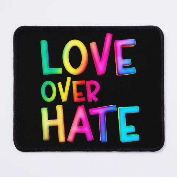 Item preview, Love Over Hate Rainbow Gradient Sans Serif Typography Inspirational Quote designed and sold by Cawaiico.