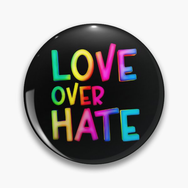 Item preview, Love Over Hate Rainbow Gradient Sans Serif Typography Inspirational Quote designed and sold by Cawaiico.